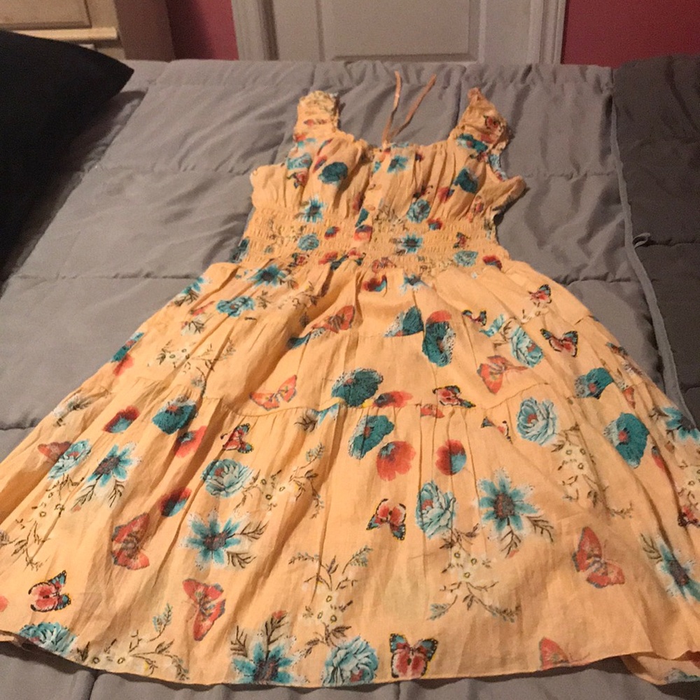 Pink butterfly dress, size L